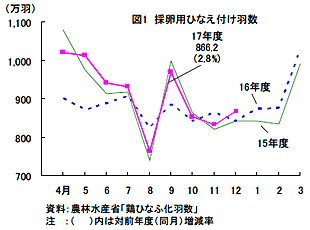採卵用ひなえ付け羽数