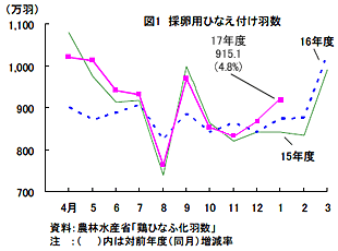 採卵用ひなえ付け羽数