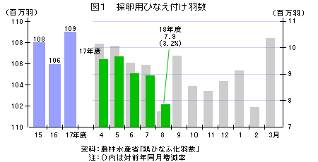 採卵用ひなえ付け羽数