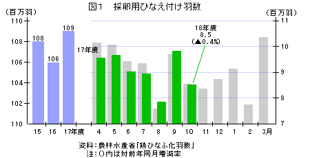 採卵用ひなえ付け羽数